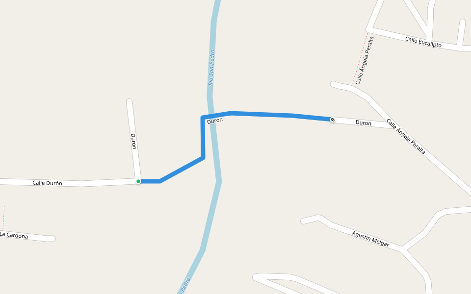 Duron walking route map in Jesús María