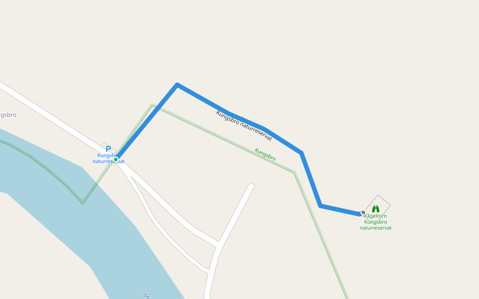 Kungsbro naturreservat walking route map in Ljungsbro