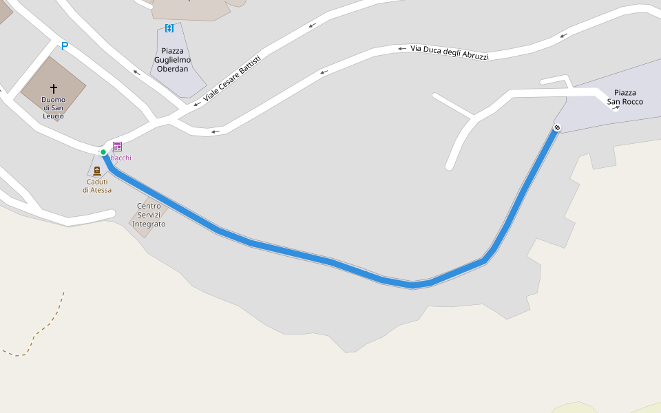 Corso Vittorio Emanuele walking route map in Atessa