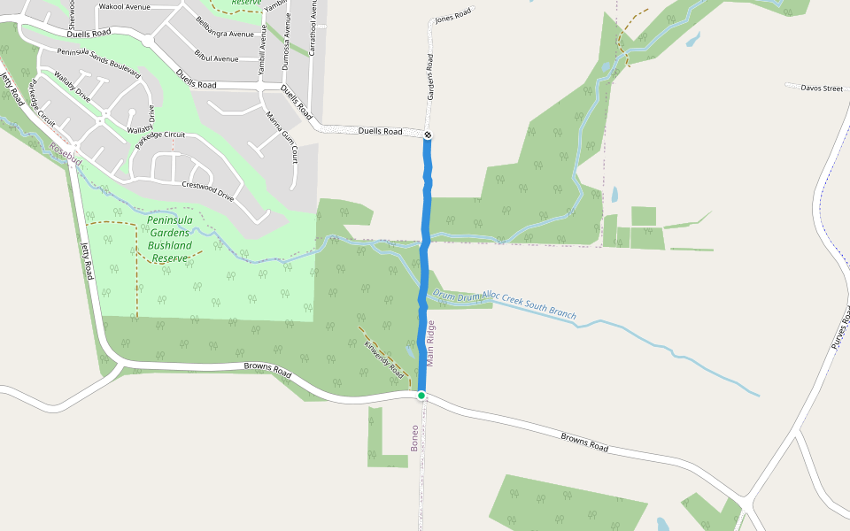 Stefanie Rennick Walk walking route map in Boneo