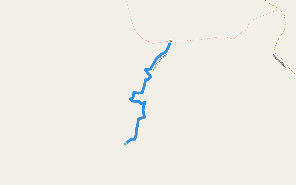 Fortress Path walking route map in West Coast DC