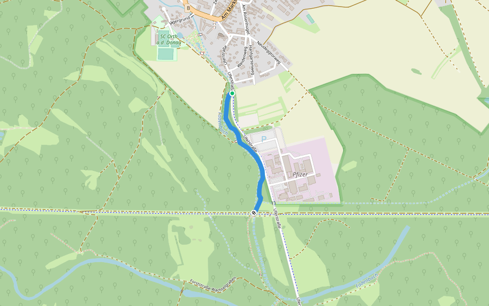 Dr. Walter Schwarz-Weg walking route map in Orth an der Donau
