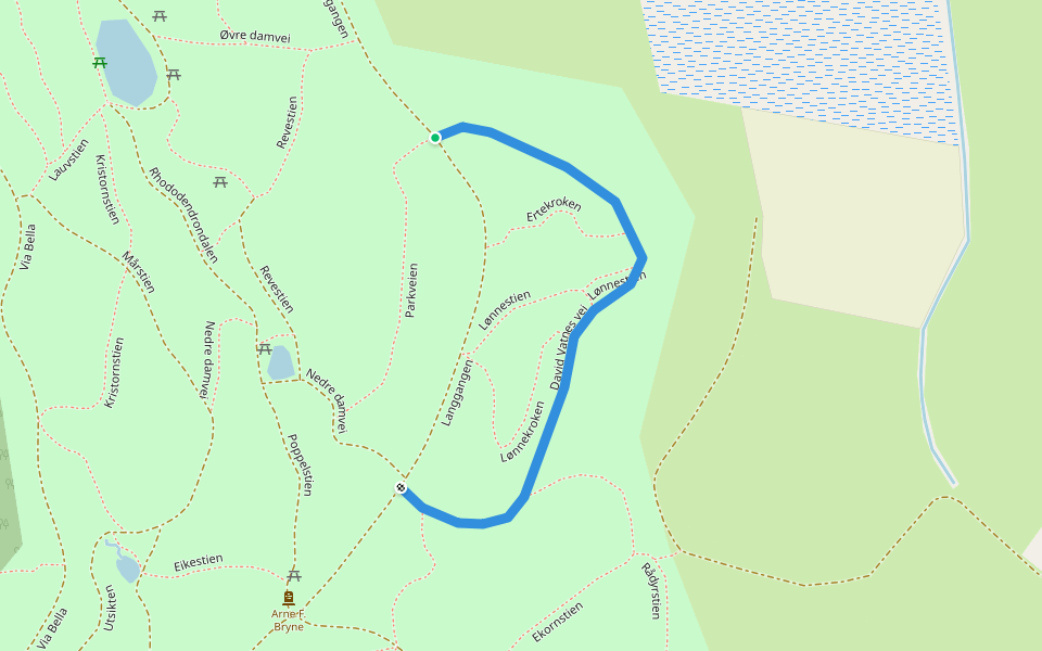 David Vatnes vei walking route map in Sviland