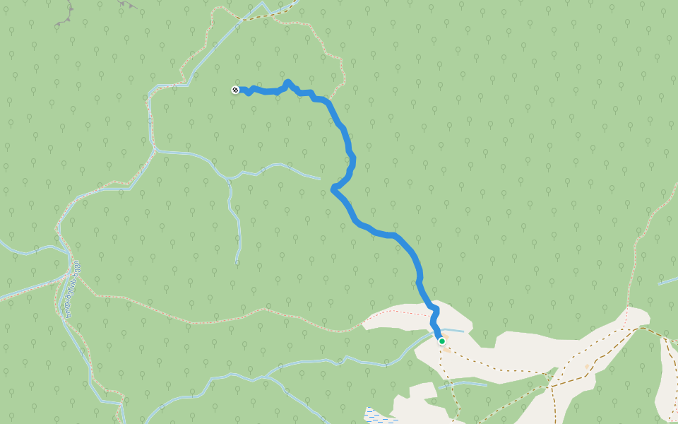 Abandoned road walking route map in Arashenda