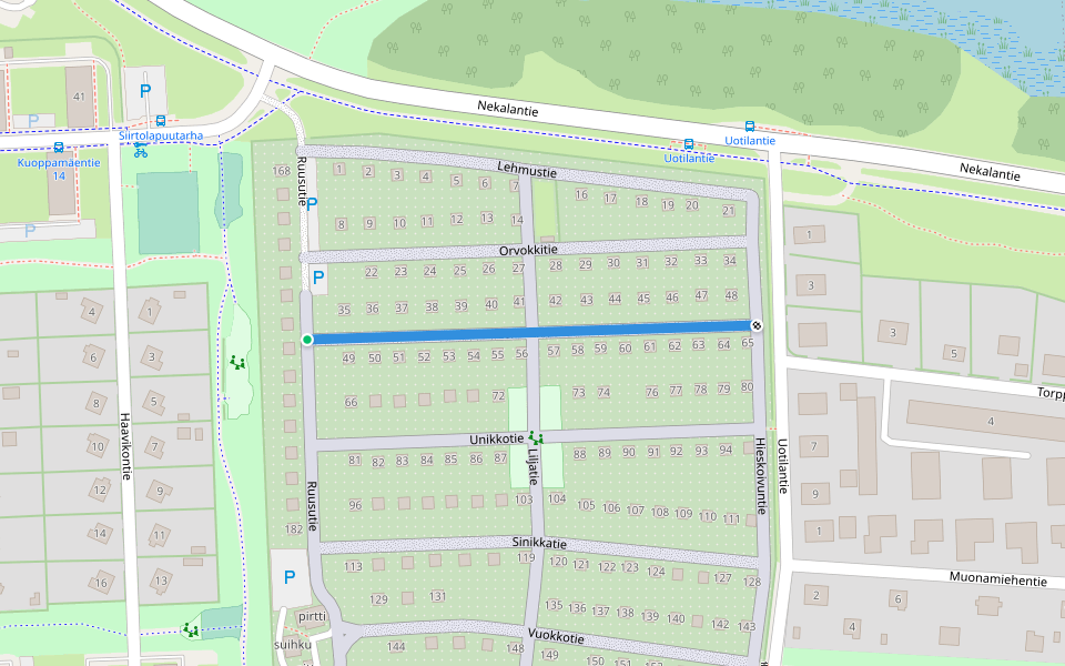 Lemmikkitie walking route map in Tampere