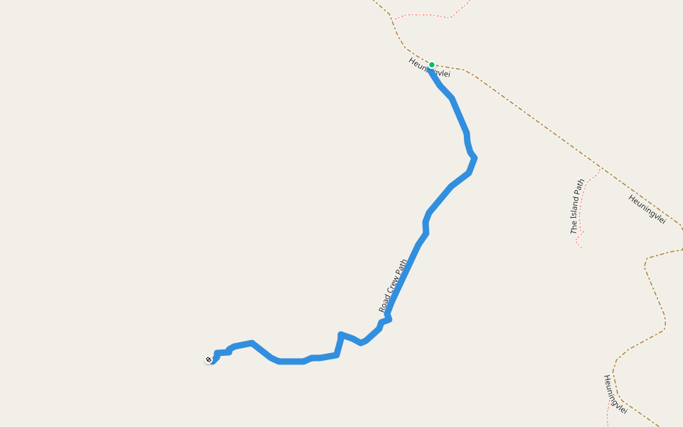 Road Crew Path walking route map in West Coast DC