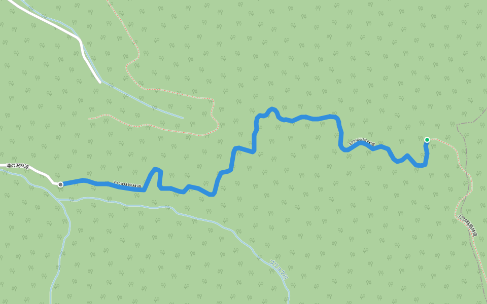 3229林班林道 walking route map in Ashibetsu