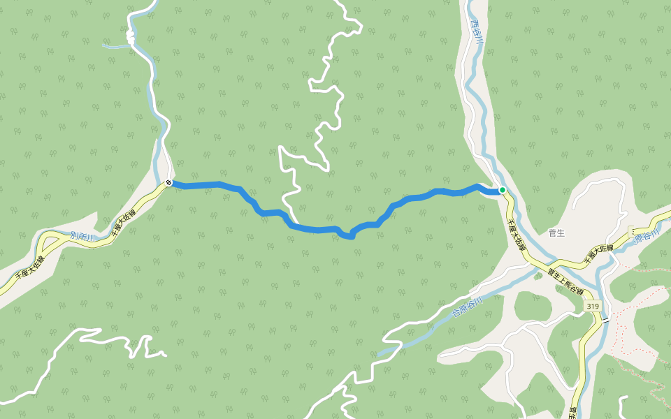 千屋大佐線 walking route map in Niimi