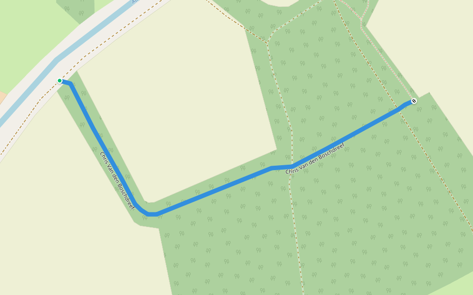 Chris Van den Boschdreef walking route map in Lille