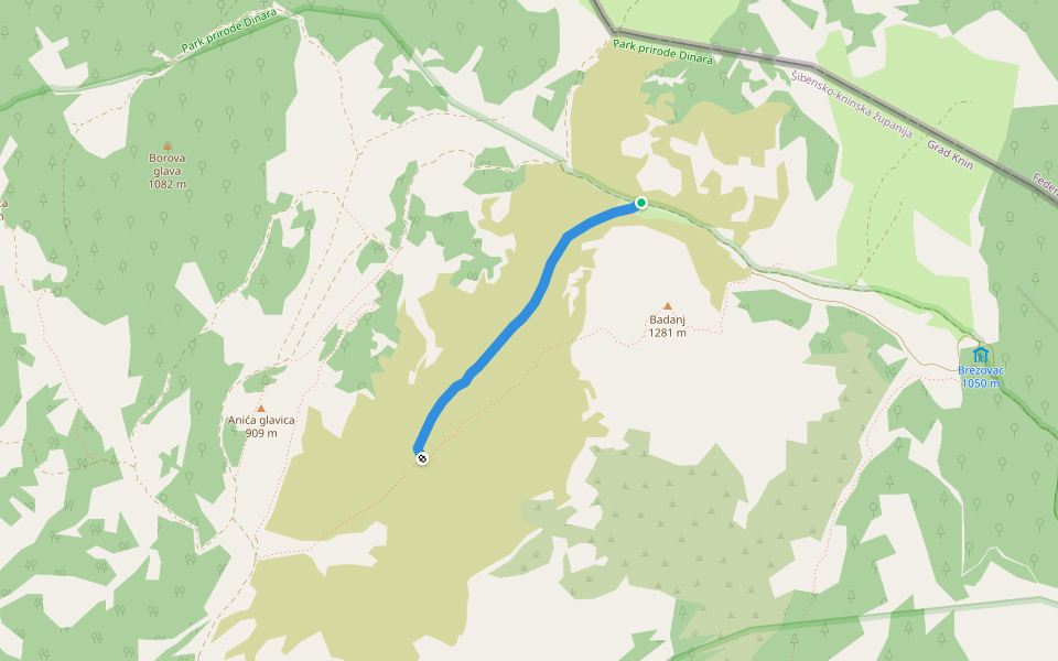 po walking route map in Cetina