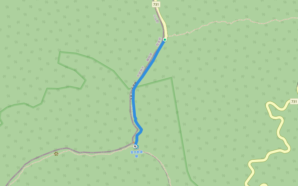 矢倉沢仙石原線 walking route map in Minamiashigara