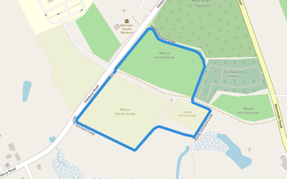 North Orchard Loop walking route map in Londonderry