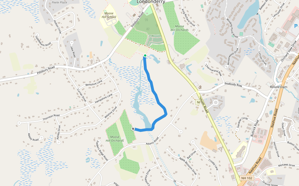 Orchard Connector walking route map in Londonderry