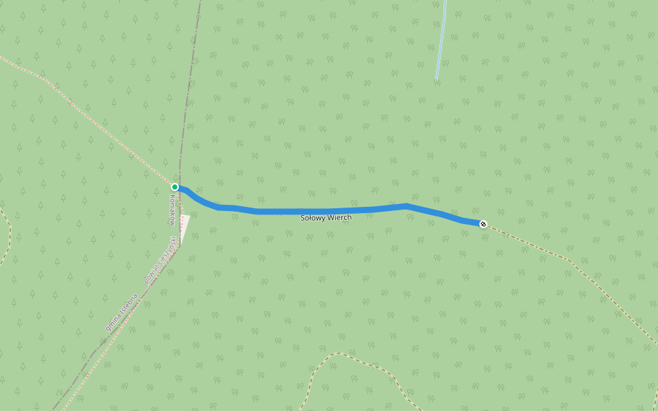 Sołowy Wierch walking route map in Jaworzynka