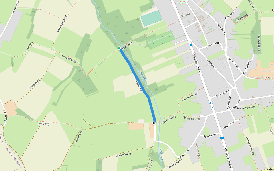 Bureeckdreef walking route map in Haaltert