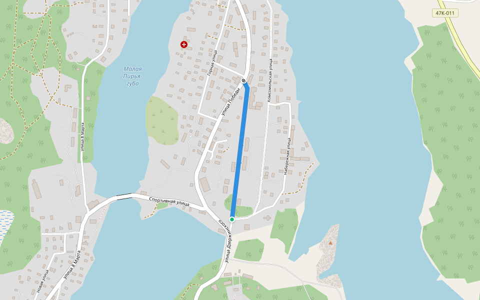 улица Кирова walking route map in Umba