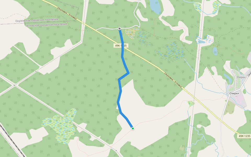 Старая дорога walking route map in Sosnitsy
