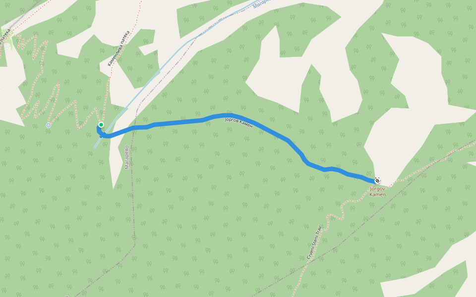 Јоргов Камен walking route map in Bitola