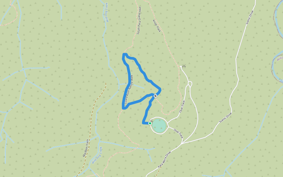 Lizard Rock Nature Walk walking route map in Yattalunga