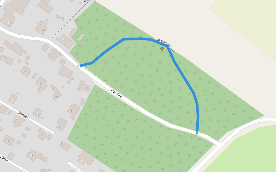 Æ Feltbjerresti walking route map in Broager