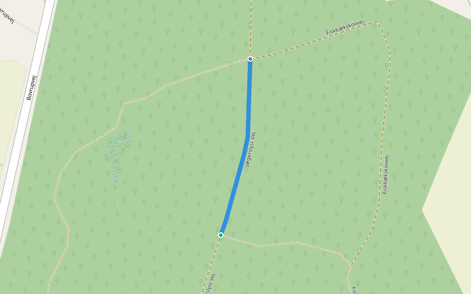 Jægerslyst Vej walking route map in Gråsten