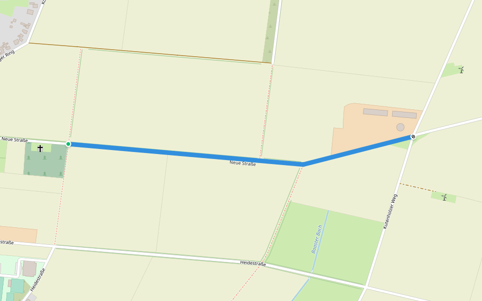 Neue Straße walking route map in Kutenholz