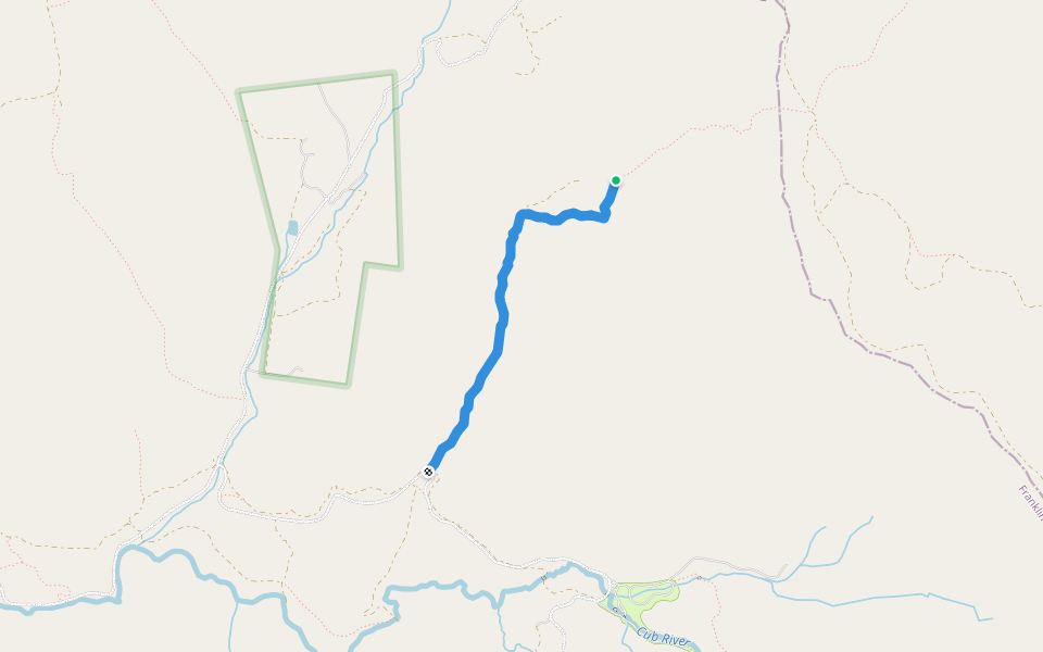 Shoshone Indian Trail walking route map in Preston