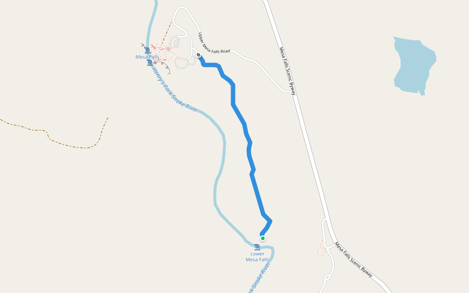 Mesa Nature Trail walking route map in Ashton