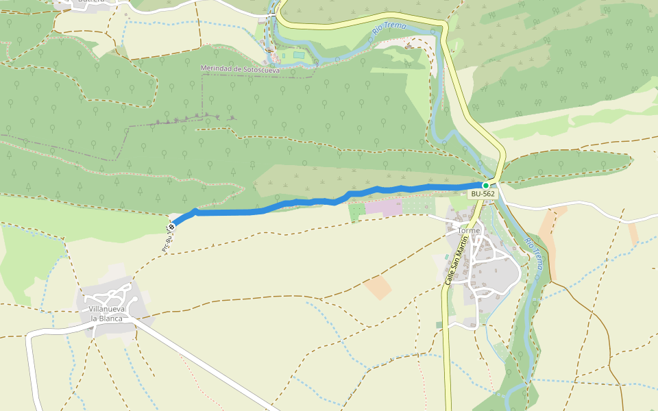 Prc-Bu 145 walking route map in Torme