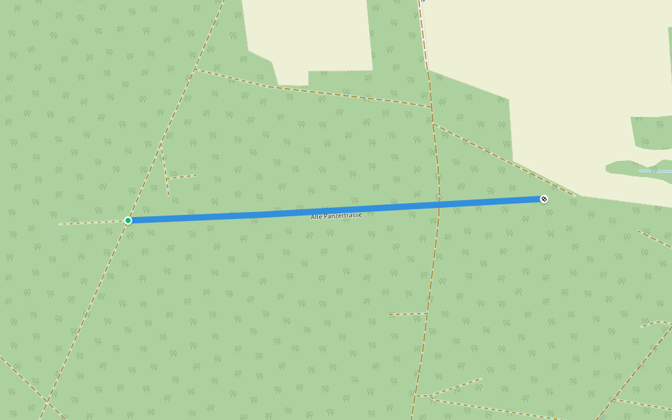 Alte Panzertrasse walking route map in Cröchern