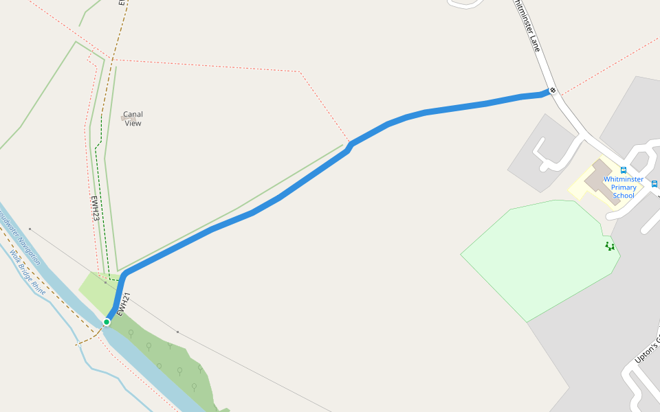 EWH21 walking route map in Whitminster