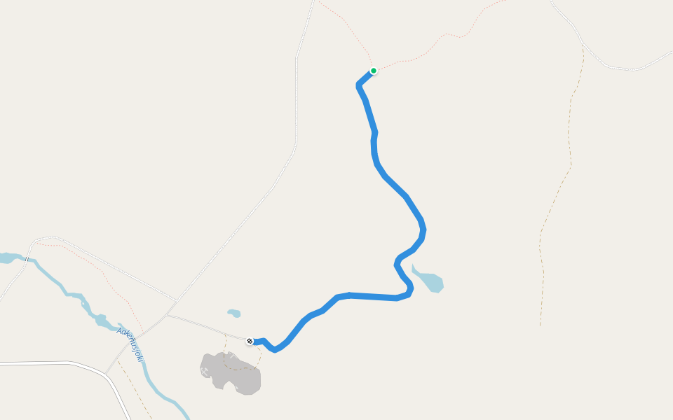 Moottorikelkkareitti walking route map in Kittilä