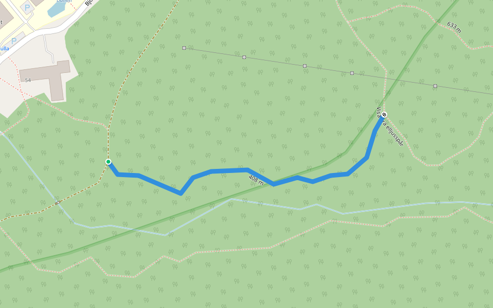 408 m walking route map in Huddinge