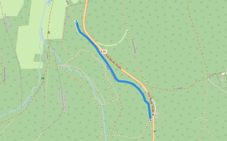 Albert-Viertel-Weg walking route map in Gelenau/Erzgeb.