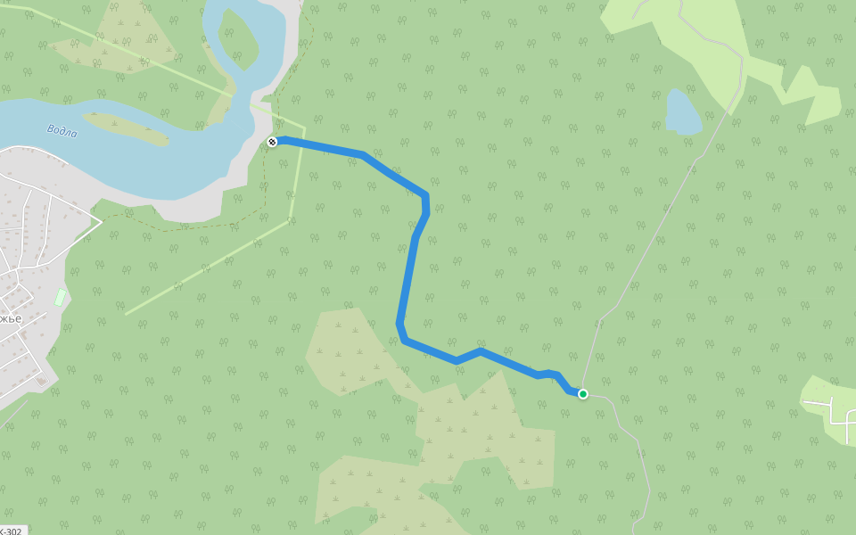 бывшая лесовозная? walking route map in Kharlovskaya
