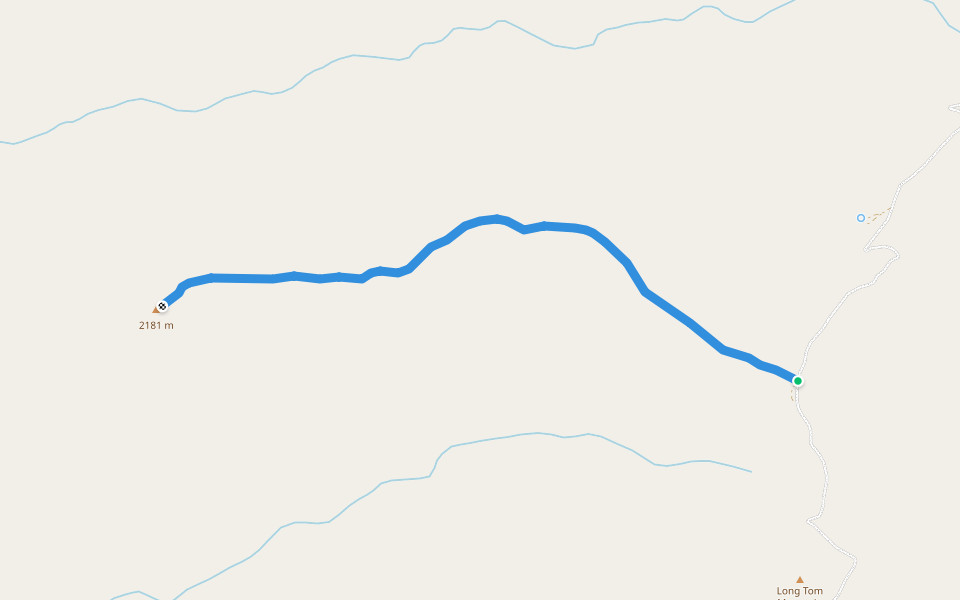 Bear Basin Trail walking route map in North Fork