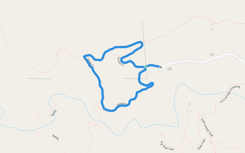 Junior's walking route map in Cabo Pulmo