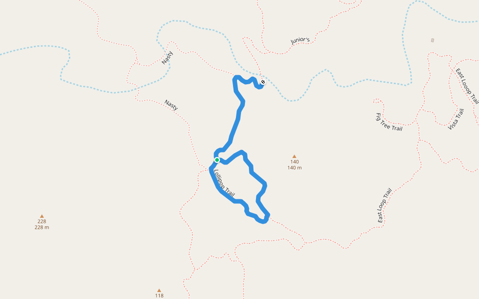Lollipop Trail walking route map in Cabo Pulmo