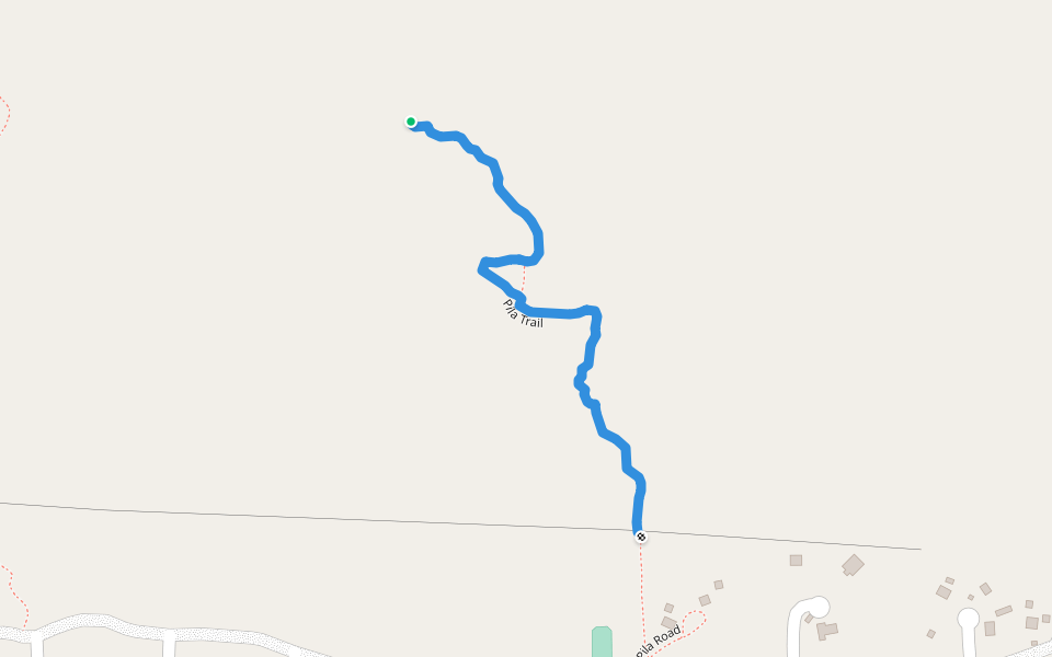 Pila Trail walking route map in Cabo Pulmo