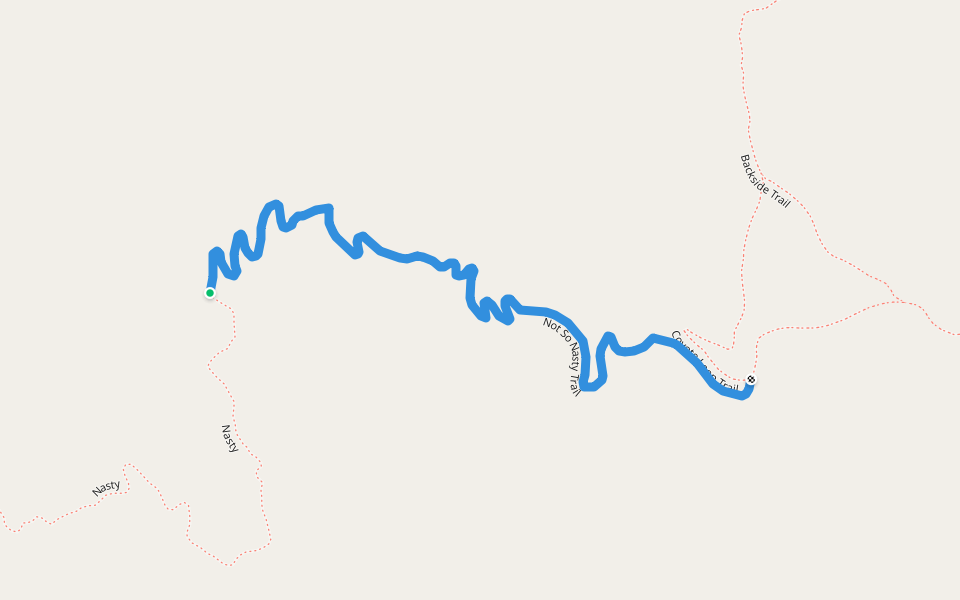 Not So Nasty Trail walking route map in Cabo Pulmo