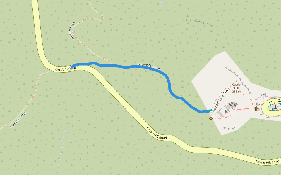 Scramble Track walking route map in Castle Hill