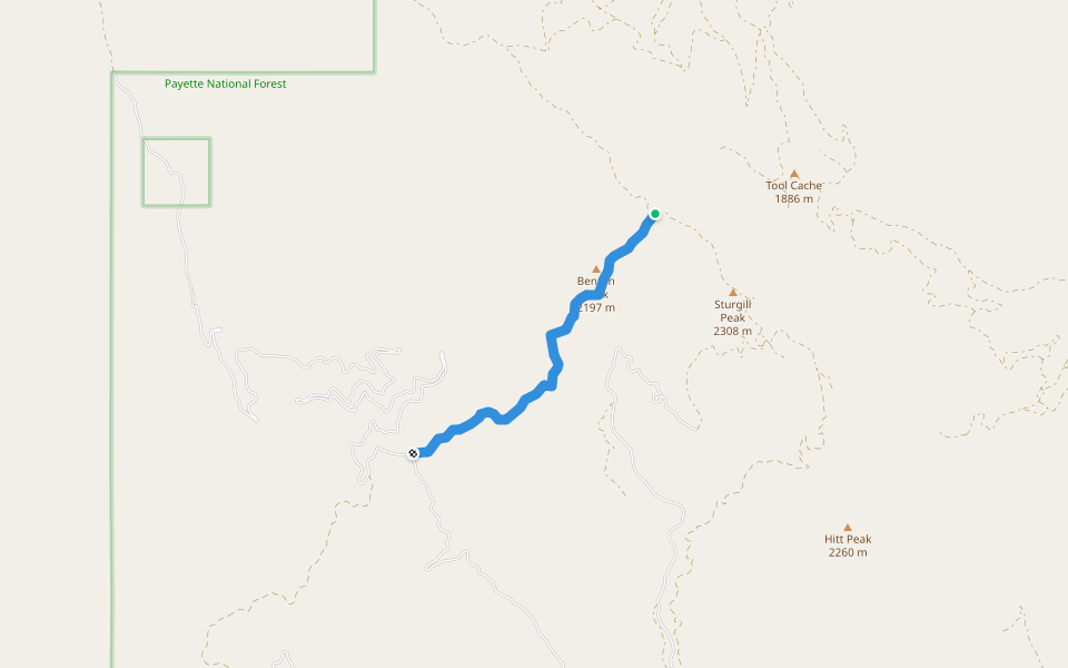 Bear Saddle Trail walking route map in Cambridge