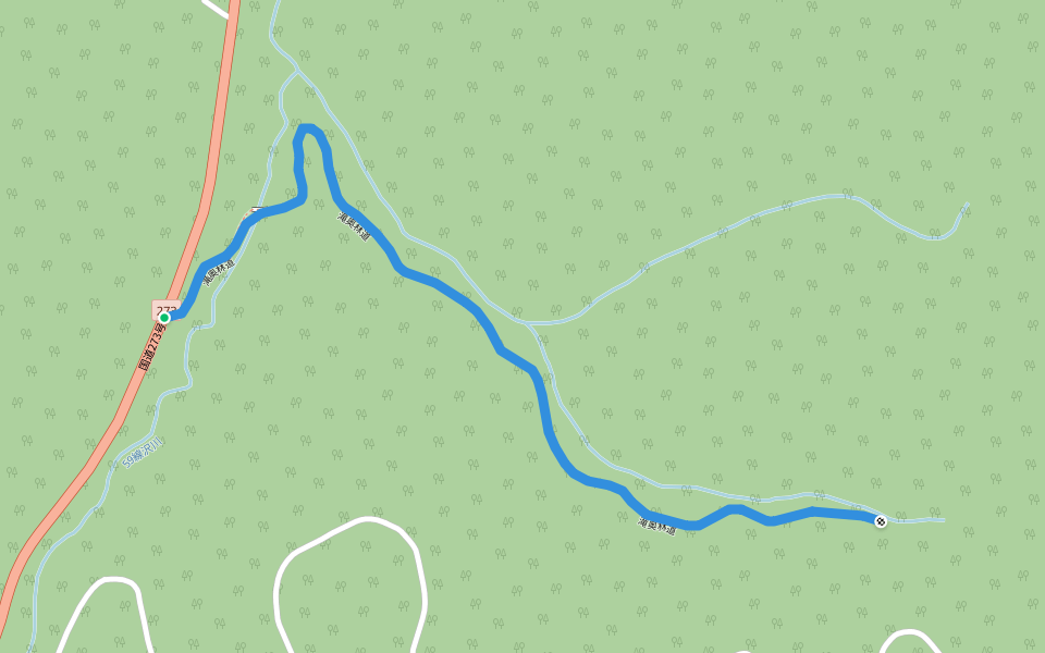 滝奥林道 walking route map in Takinoue