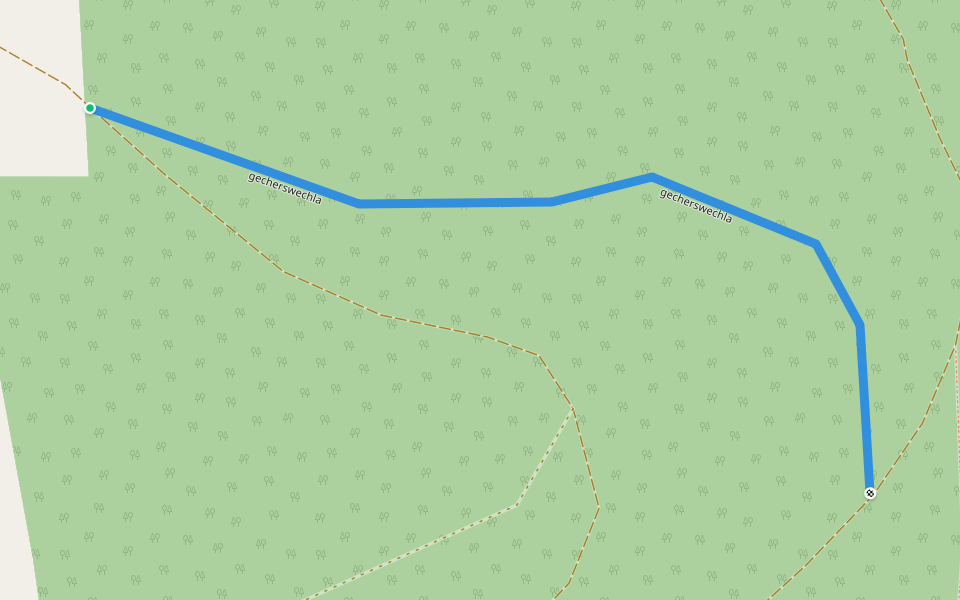 gecherswechla walking route map in Kulmbach