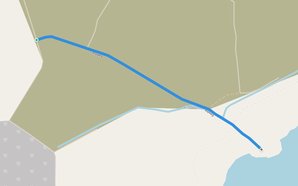 Klipweg walking route map in Bernharddorp