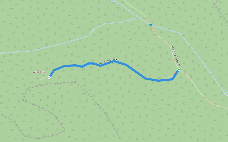 Art Gallery Walk walking route map in Carnarvon Park