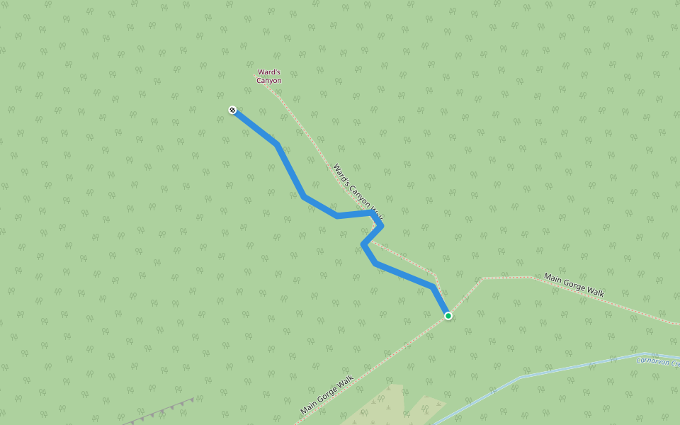 Ward's Canyon Walk walking route map in Carnarvon Park