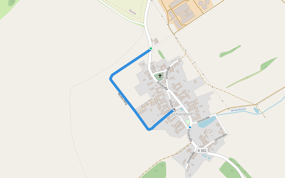 WoWa-Weg walking route map in Schöndorf