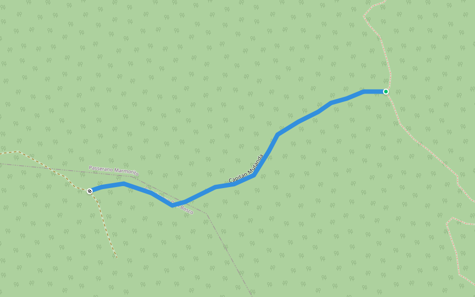 Capitan Mutanda walking route map in Boscorotondo