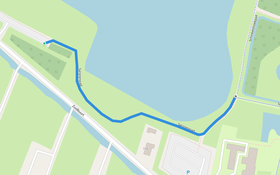 Sarijnenpad walking route map in Vlaardingen